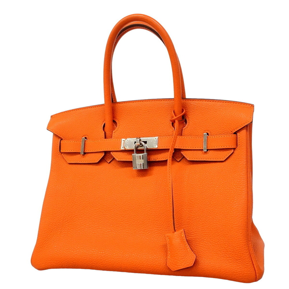 Hermes Birkin 30 Handbag, Togo Leather, Orange, □M Stamp, Women's, P3367915
